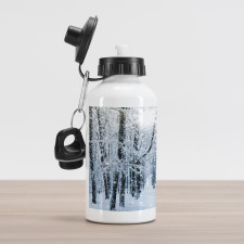 Snow Covered Forest Aluminum Water Bottle