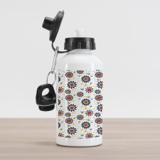 Sunflowers and Funny Bees Aluminum Water Bottle