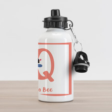 Cartoon Animal Letter Q Aluminum Water Bottle