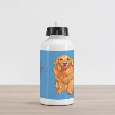 I Love My Dog Aluminum Water Bottle