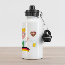 Bavarian Boy Oktoberfest Aluminum Water Bottle