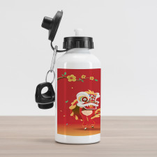 Little Boy Lion Dance Aluminum Water Bottle