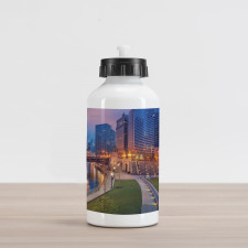 Cityscape Urban Aluminum Water Bottle