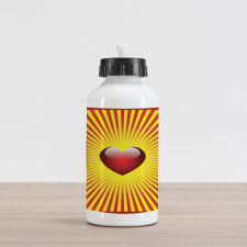 Ombre Love Stripes Aluminum Water Bottle