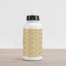 Love Flower Theme Aluminum Water Bottle