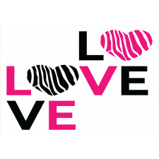 Zebra Stripes Hearts Aluminum Water Bottle