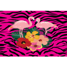 Exotic Flamingo Boho Aluminum Water Bottle