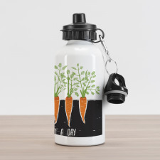 Growing Carrots Aluminum Water Bottle