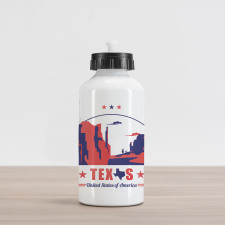 State Map Cowboy Aluminum Water Bottle