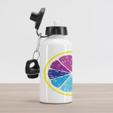 Rainbow Citrus Slice Aluminum Water Bottle