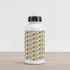 Caricature Bee Hives Rural Aluminum Water Bottle