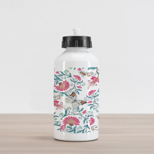Vintage Floral Art Insects Aluminum Water Bottle