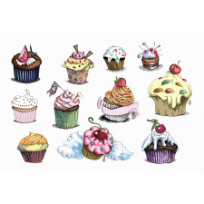 Yummy Cupcake Medley Aluminum Water Bottle