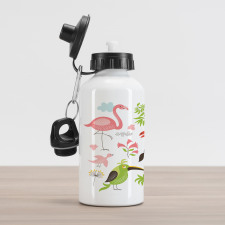 Flamingo and Pelican Aluminum Water Bottle