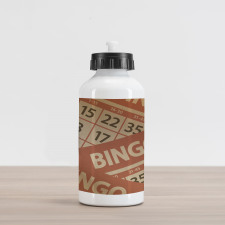 Graphic Game Cards Pile Aluminum Water Bottle