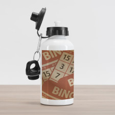 Graphic Game Cards Pile Aluminum Water Bottle