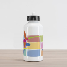Abstract Athlete Aluminum Water Bottle