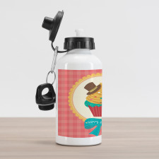 Happy Birthday Calligraphy Aluminum Water Bottle