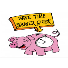 Save Time Shower Quick Piggy Aluminum Water Bottle