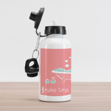 Tub with Inspirational Saying Aluminum Water Bottle