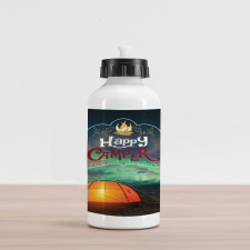 Aurora Borealis Tent Aluminum Water Bottle