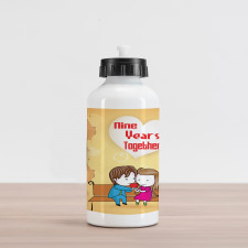 9 Years Together Aluminum Water Bottle