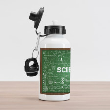 Science Word on Chalkboard Aluminum Water Bottle