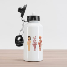 Female Body Anatomy Chart Aluminum Water Bottle