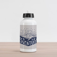 Adventurous Calligraphy Aluminum Water Bottle