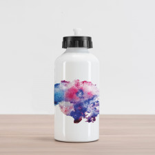 Watercolor Splash Abstract Aluminum Water Bottle