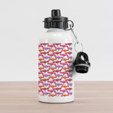 Romantic Petals Design Aluminum Water Bottle