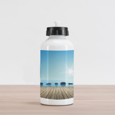 Sky Pier Calm Water Stones Aluminum Water Bottle