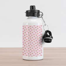 Abstract Apples on Polka Dots Aluminum Water Bottle