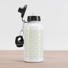 Fantasy Birds Stars Flowers Aluminum Water Bottle