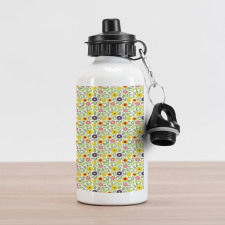 Blooming Seasonal Flowers Aluminum Water Bottle