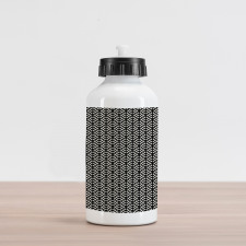 Retro Grunge Lines Aluminum Water Bottle