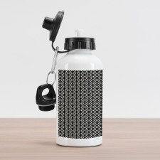 Retro Grunge Lines Aluminum Water Bottle