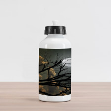 Bare Branches and Full Moon Aluminum Water Bottle