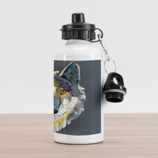 Wolf Coyote Portrait Art Aluminum Water Bottle