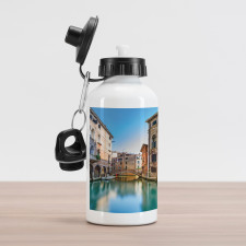 Italy City Water Canal Aluminum Water Bottle
