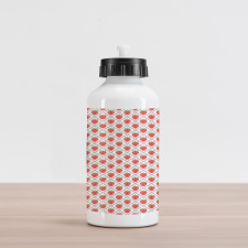 Strawberry Rhombus Dots Aluminum Water Bottle