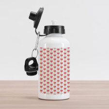 Strawberry Rhombus Dots Aluminum Water Bottle