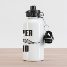 Super Dad with Mustache Aluminum Water Bottle