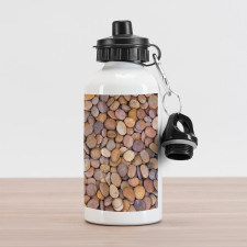 Flat and Silky Rocks Earthy Aluminum Water Bottle