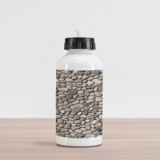 Coastal Theme Stone Wall Aluminum Water Bottle