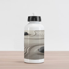 Coastal Theme on Sand Grains Aluminum Water Bottle