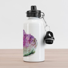 Crystal Like Lavender Hues Aluminum Water Bottle