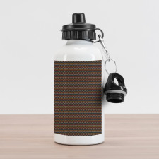 Dark Traditional Chevron Aluminum Water Bottle