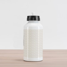 Monochrome Tiny Triangles Aluminum Water Bottle