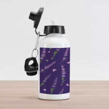 Floral and Butterflies Aluminum Water Bottle